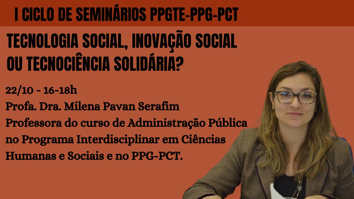 Professora Milena Pavan Serafim pontua necessidade de Tecnologias Sociais ocuparem espaço para influenciar políticas&nbsp;públicas